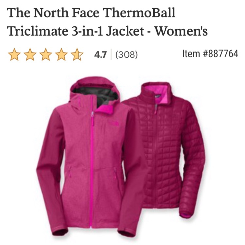 North Face ThermoBall Triclimate 3-in-1 Jacket -M